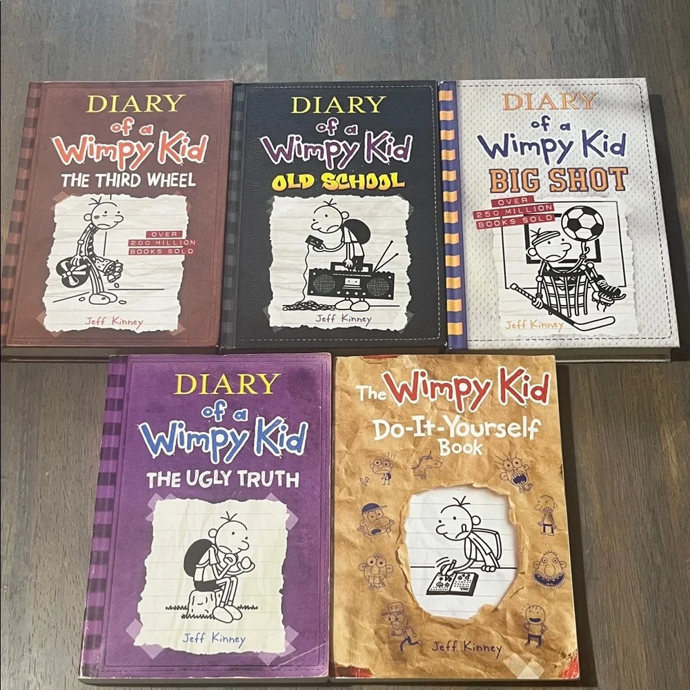 DIARY OF A WIMPY KID SET IF 5 KIDS BOOKS NEW LEARNING READING #8